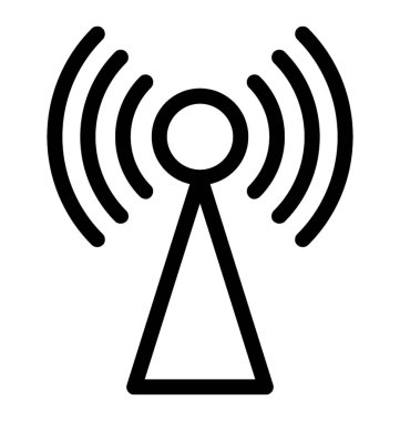 WiFi kule vektör satırı simgesi