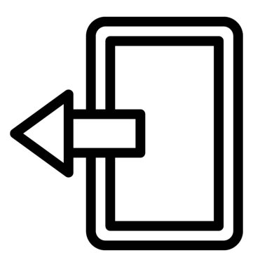 Çıkış vektör satırı simgesi