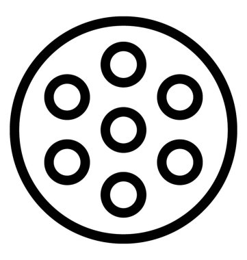 Reel vektör satırı simgesi