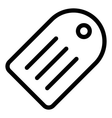 Fiyat etiketi vektör satırı simgesi