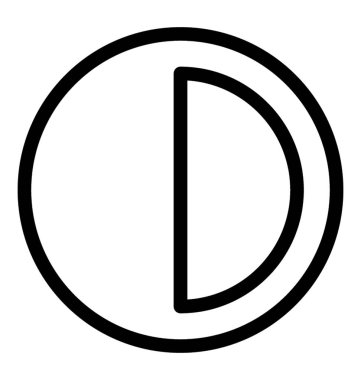 Kontrast vektör satırı simgesi