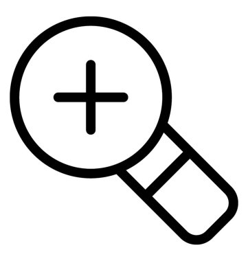 Vektör çizgisi simgesinde zoom