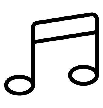 Müzik Not vektör satırı simgesi