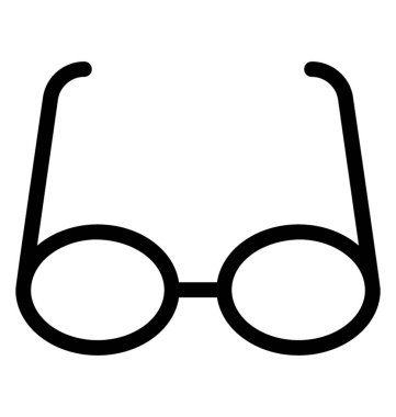 Gözlük vektör satırı simgesi