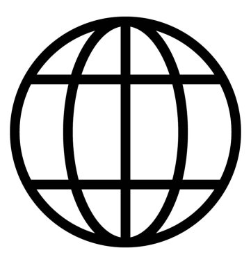 Küre vektör satırı simgesi