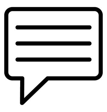 Sohbet vektör satırı simgesi