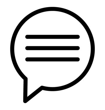 Sohbet vektör satırı simgesi