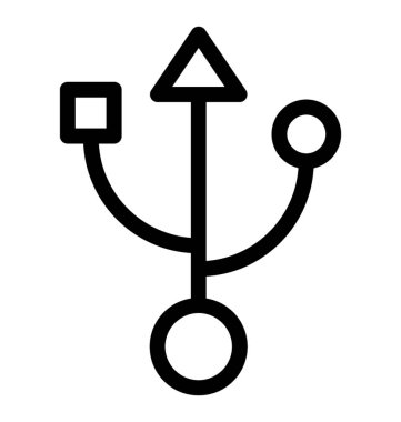 USB Vektör Satır Simgesi