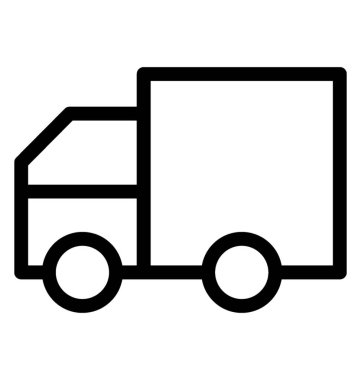 kamyon vektör çizgisi simgesi
