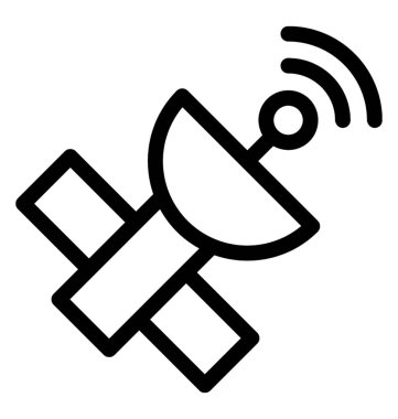 Uydu vektör satırı simgesi