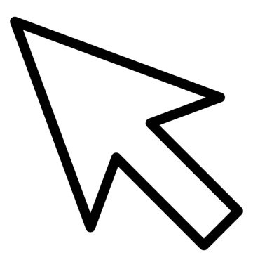 İmleç vektör satırı simgesi