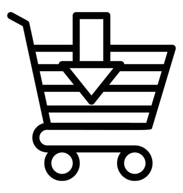 Sepete Ekle vektör satırı simgesi