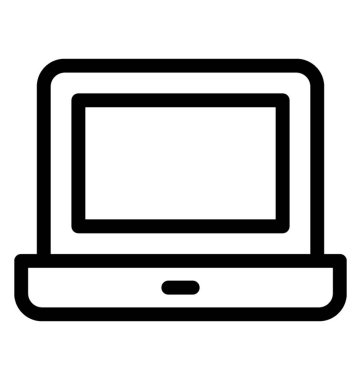 dizüstü bilgisayar vektör çizgisi simgesi