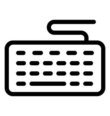 Klavye vektör satırı simgesi