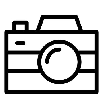 Kamera vektör satırı simgesi