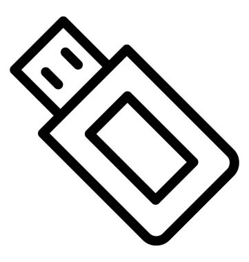 USB Vektör Satır Simgesi