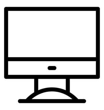 Monitör vektör satırı simgesi