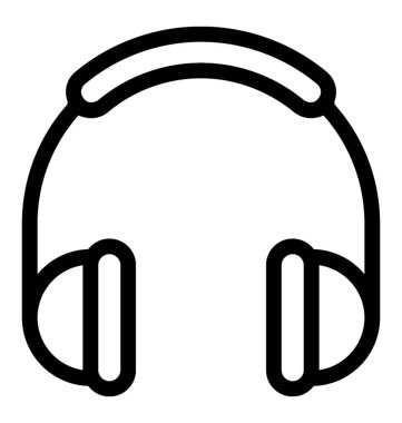Kulaklık vektör satırı simgesi