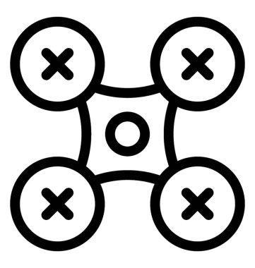 Drone kamera vektör satırı simgesi