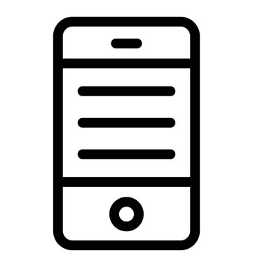 Telefon vektör satırı simgesi