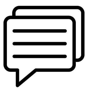 Sohbet vektör satırı simgesi