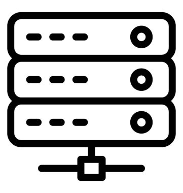 sunucu vektör çizgisi simgesi