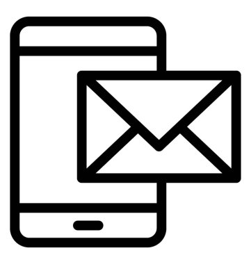 SMS vektör satırı simgesi