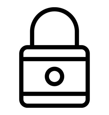 Kilit vektör satırı simgesi