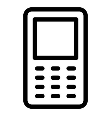 Telefon vektör satırı simgesi