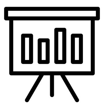 Beyaz tahta vektör satırı simgesi