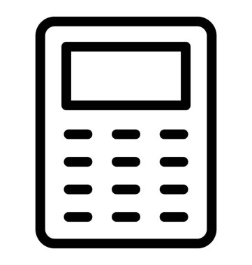 hesap makinesi vektör çizgisi simgesi