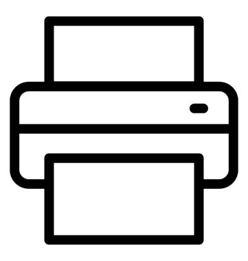 Yazıcı vektör satırı simgesi