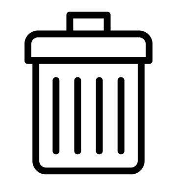 Geri Dönüşüm Kutusu'nu vektör satırı simgesi