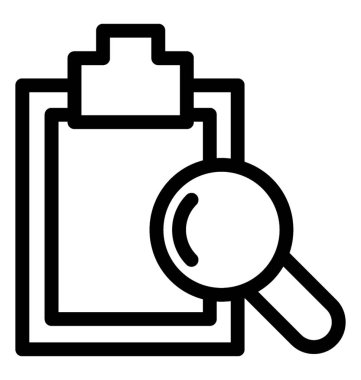 Arama dosya vektör satırı simgesi