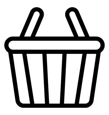 Sepet vektör satırı simgesi