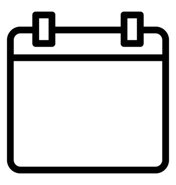 Takvim vektör satırı simgesi