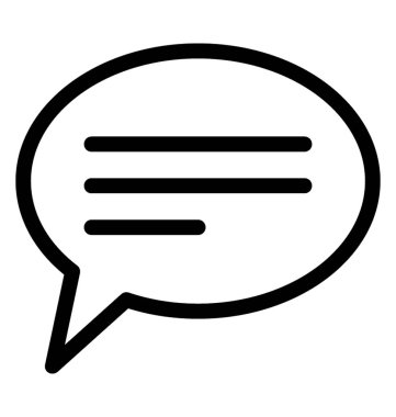 Sohbet vektör satırı simgesi