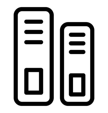 Dosya klasörleri vektör satırı simgesi