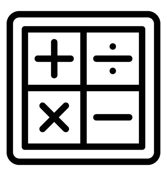 Μαθηματικά Σύμβολα Διάνυσμα Γραμμή Εικονίδιο — Διανυσματικό Αρχείο