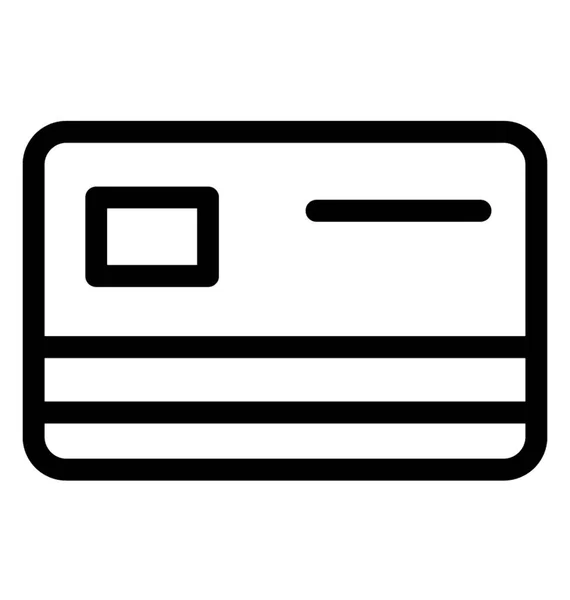 Tarjeta Crédito Vector Línea Icono — Vector de stock