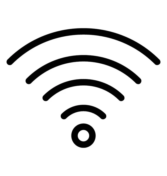 Wifi Vector Line Icon — Stock Vector