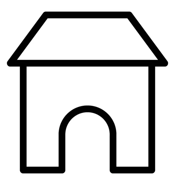 Hütte Vektorzeilensymbol — Stockvektor