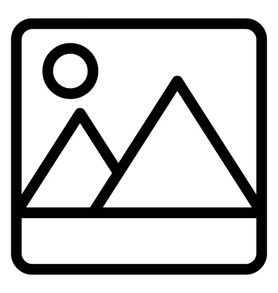 Landscape Vector Line Icon — Stock Vector