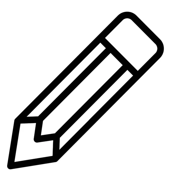 Bleistift Vektor Zeilensymbol — Stockvektor