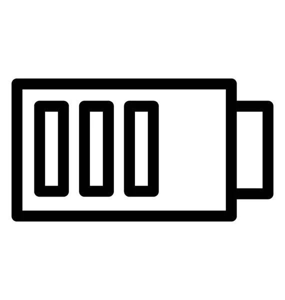 Battery Vector Line Icon — Stock Vector