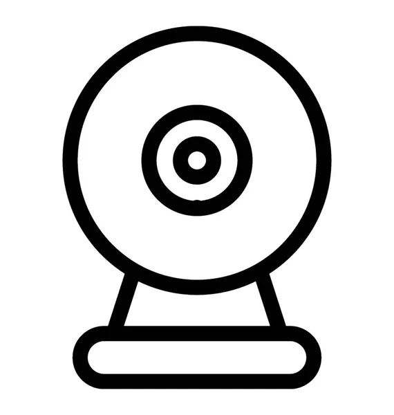 Webcam Vector Línea Icono — Archivo Imágenes Vectoriales