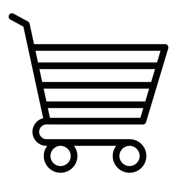 Trolley Vector Line Icono — Vector de stock