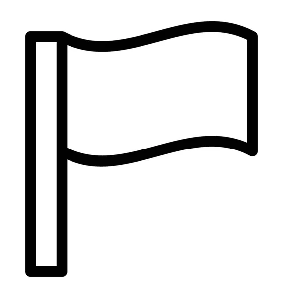 Εικονίδιο Διανυσματικής Γραμμής Σημαίας — Διανυσματικό Αρχείο