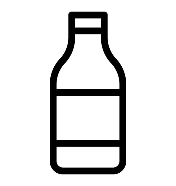Botella Vector Línea Icono — Archivo Imágenes Vectoriales