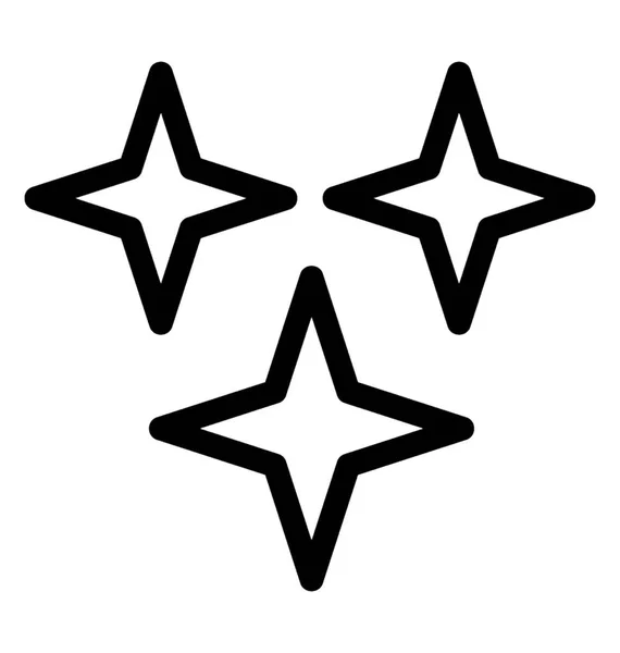 Icône Ligne Vectorielle Étoiles — Image vectorielle